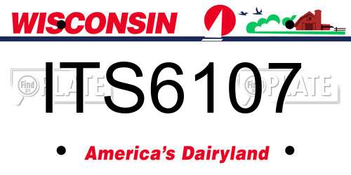 ITS6107 Wisconsin License Plate