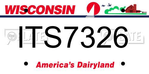 ITS7326 Wisconsin License Plate