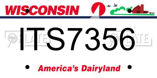 ITS7356 Wisconsin License Plate