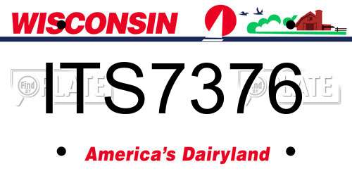 ITS7376 Wisconsin License Plate