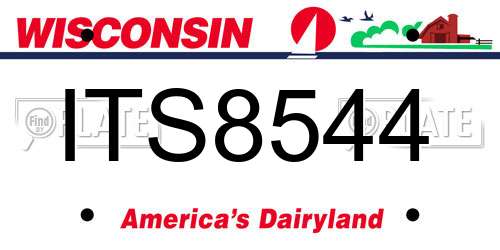 ITS8544 Wisconsin License Plate