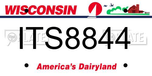 ITS8844 Wisconsin License Plate
