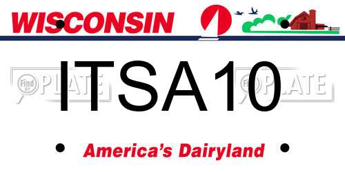 ITSA10 Wisconsin License Plate