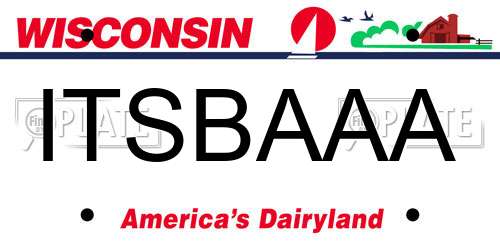 ITSBAAA Wisconsin License Plate