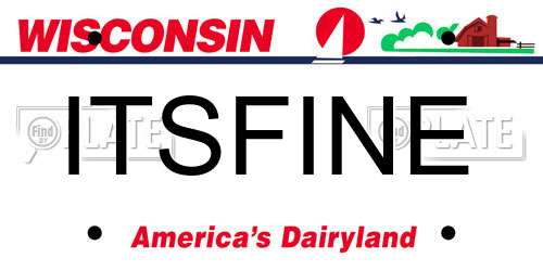 ITSFINE Wisconsin License Plate