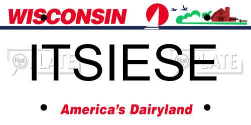 ITSIESE Wisconsin License Plate