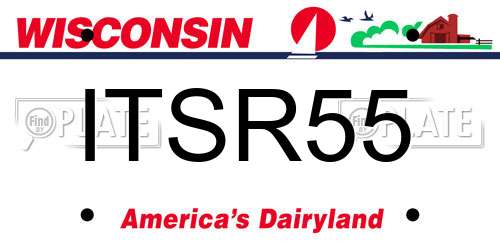 ITSR55 Wisconsin License Plate