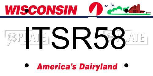 ITSR58 Wisconsin License Plate