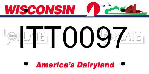 ITT0097 Wisconsin License Plate