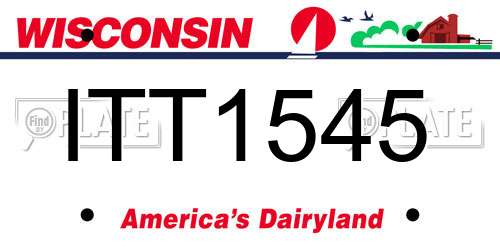 ITT1545 Wisconsin License Plate