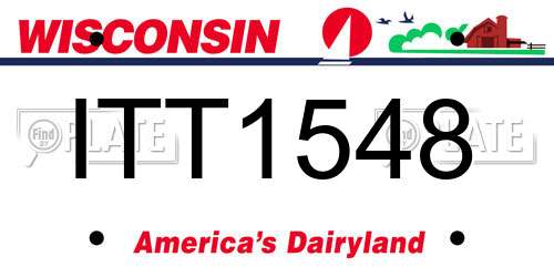 ITT1548 Wisconsin License Plate