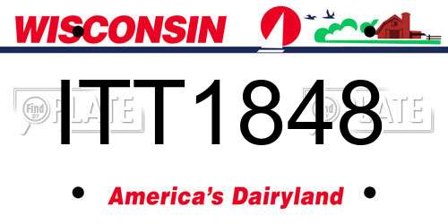 ITT1848 Wisconsin License Plate