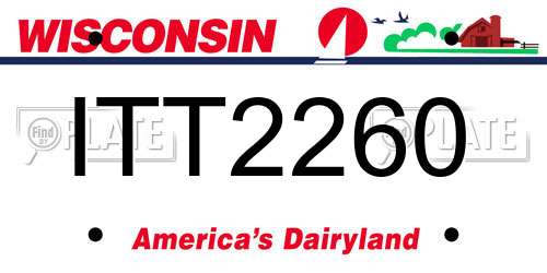 ITT2260 Wisconsin License Plate