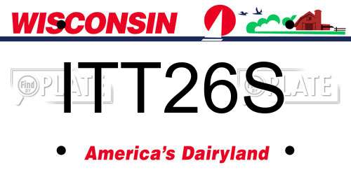 ITT26S Wisconsin License Plate