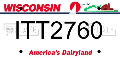 ITT2760 Wisconsin License Plate