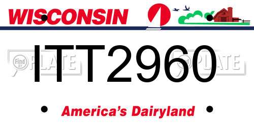 ITT2960 Wisconsin License Plate