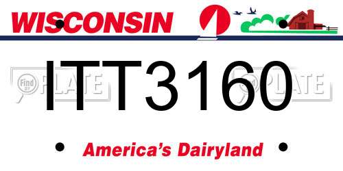ITT3160 Wisconsin License Plate
