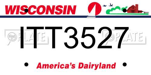 ITT3527 Wisconsin License Plate