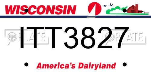 ITT3827 Wisconsin License Plate
