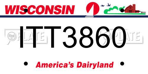 ITT3860 Wisconsin License Plate