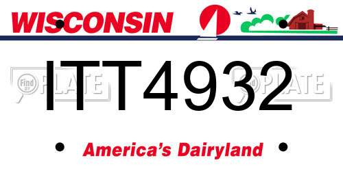 ITT4932 Wisconsin License Plate