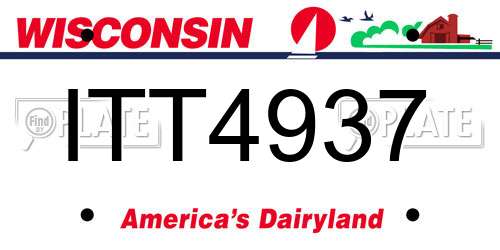 ITT4937 Wisconsin License Plate