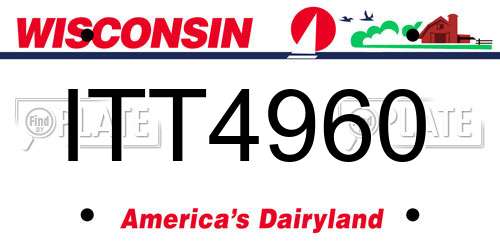 ITT4960 Wisconsin License Plate