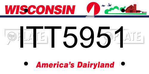 ITT5951 Wisconsin License Plate