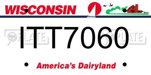 ITT7060 Wisconsin License Plate