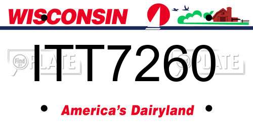 ITT7260 Wisconsin License Plate