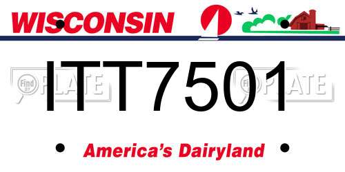 ITT7501 Wisconsin License Plate