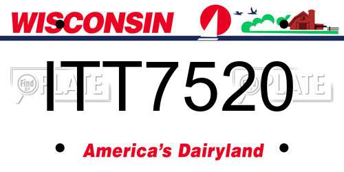 ITT7520 Wisconsin License Plate