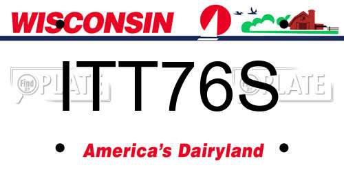ITT76S Wisconsin License Plate