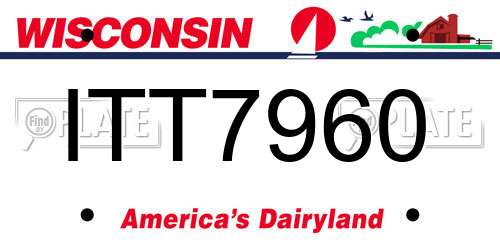 ITT7960 Wisconsin License Plate