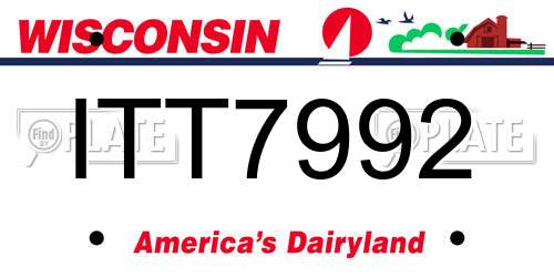 ITT7992 Wisconsin License Plate