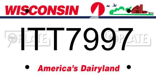 ITT7997 Wisconsin License Plate