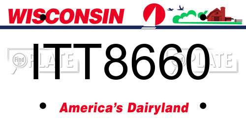 ITT8660 Wisconsin License Plate
