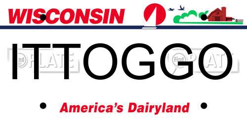 ITTOGGO Wisconsin License Plate