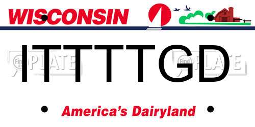 ITTTTGD Wisconsin License Plate