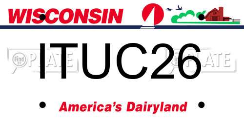 ITUC26 Wisconsin License Plate