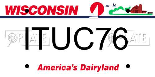 ITUC76 Wisconsin License Plate