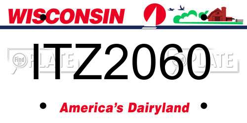 ITZ2060 Wisconsin License Plate