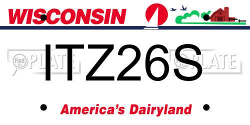 ITZ26S Wisconsin License Plate