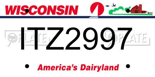 ITZ2997 Wisconsin License Plate