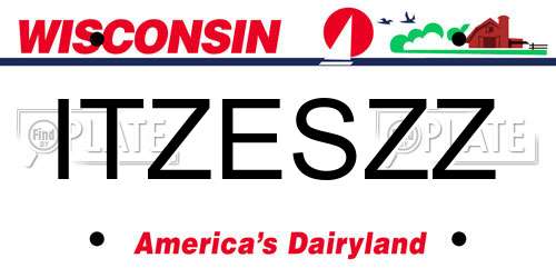 ITZESZZ Wisconsin License Plate