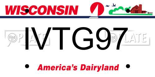 IVTG97 Wisconsin License Plate