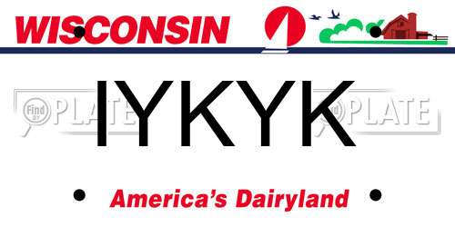 IYKYK Wisconsin License Plate
