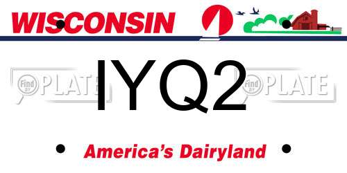 IYQ2 Wisconsin License Plate