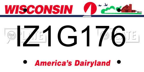IZ1G176 Wisconsin License Plate