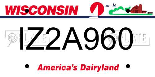 IZ2A960 Wisconsin License Plate